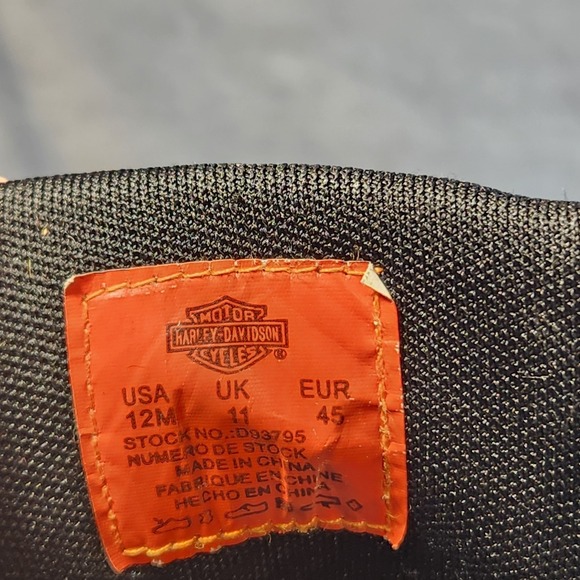 Harley Davidson Boots Mens 12 Black Leather Pearson 8 Inch Waterproof Motorcycle - Picture 12 of 12